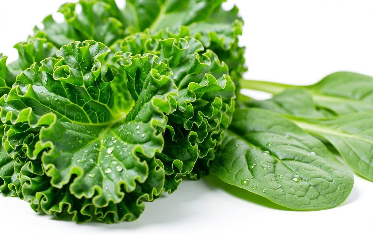 Hojas verdes densas en nutrientes