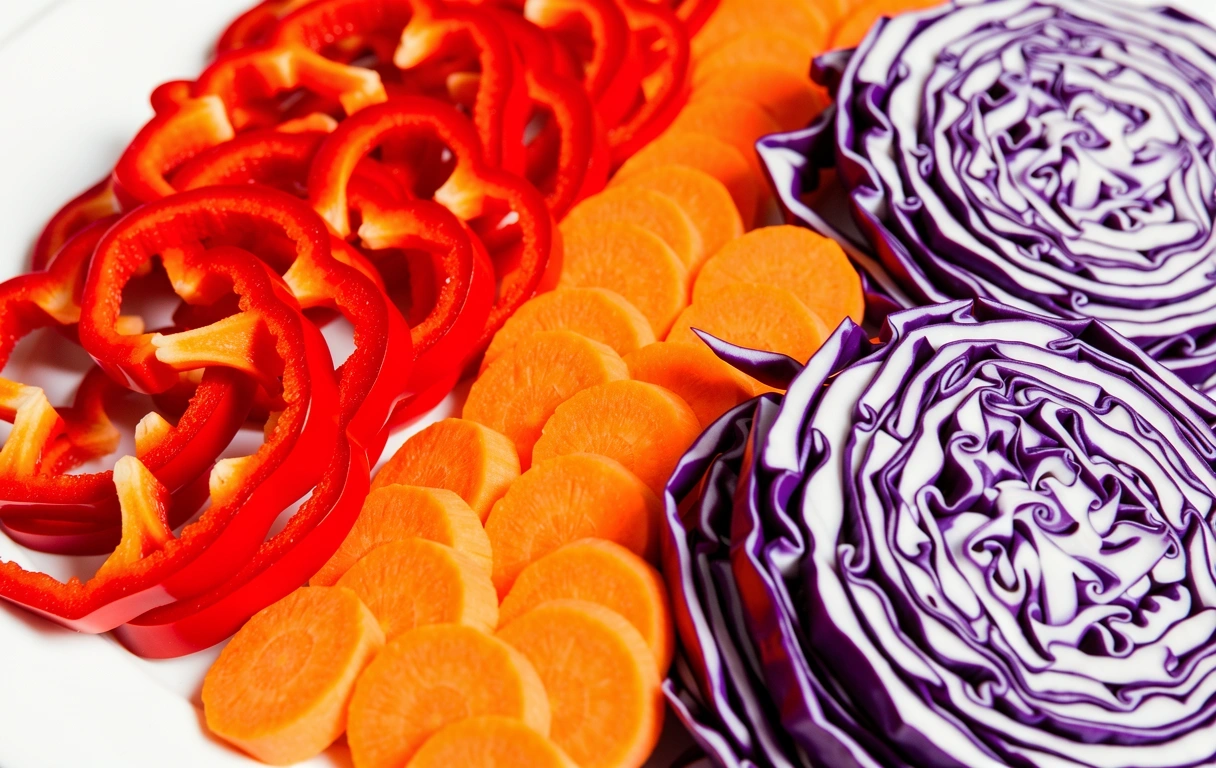 Vegetales de colores variados